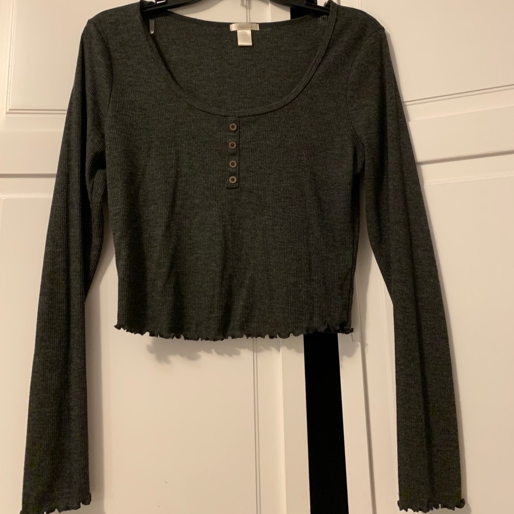 Bozzolo long sleeve cropped top